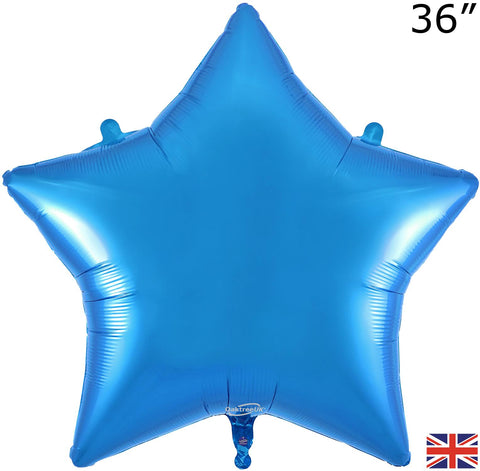 Foil Blue Star Balloon | 36"