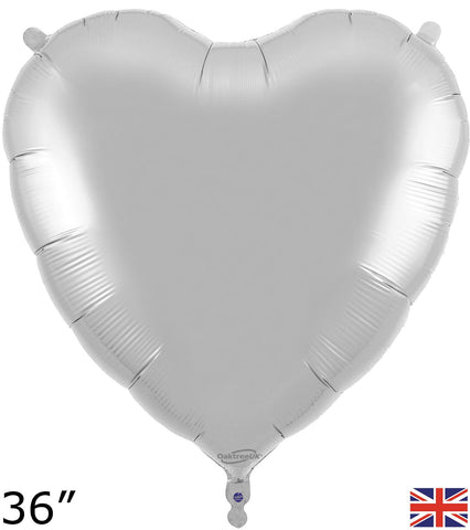 Foil Silver Heart Balloon | 36"