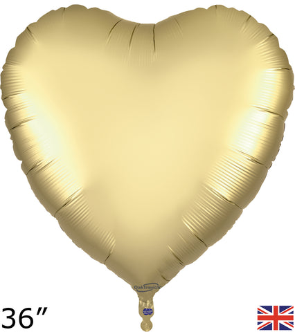 Foil Gold Silk Heart Balloon | 36"