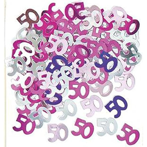 Pink 50th Birthday Confetti