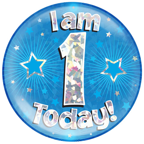 Blue 1 | Birthday Badge | 6"