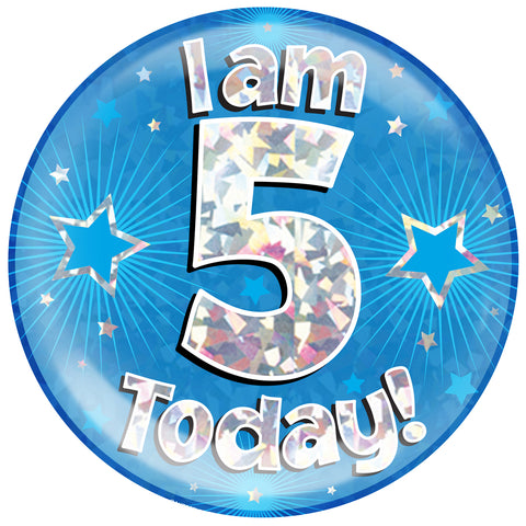 Blue 5 | Birthday Badge | 6"