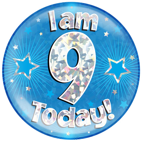 Blue 9 | Birthday Badge | 6"