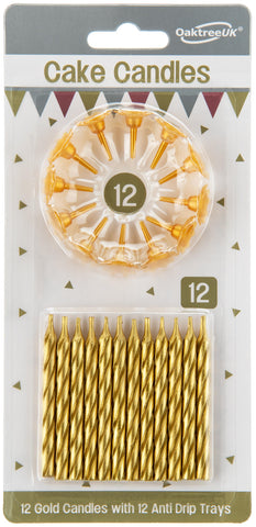 12 Birthday Candles | Gold