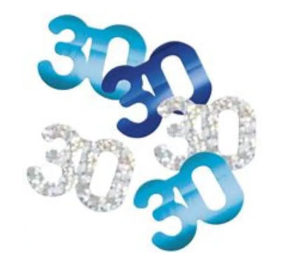 Blue 30th Birthday Confetti