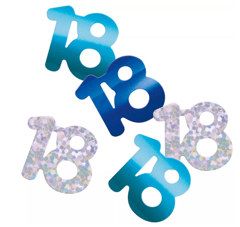 Blue 18th Birthday Confetti