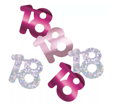 Pink 18th Birthday Confetti