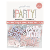 Rose Gold Happy Birthday Confetti