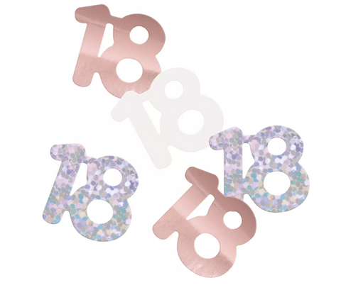 Rose Gold 18th Birthday Confetti