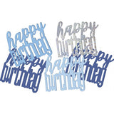 Blue Happy Birthday Confetti