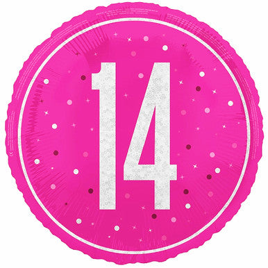 Pink Age 14 Round Balloon | 18"