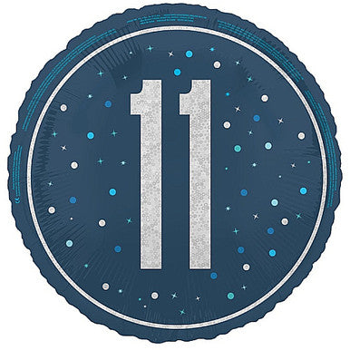 Navy Blue Age 11 Round Balloon | 18"