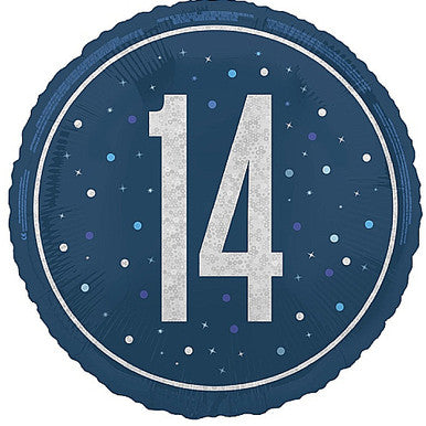 Navy Blue Age 14 Round Balloon | 18"