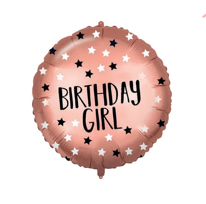 Rose Gold Birthday Girl Foil Balloon | 18"