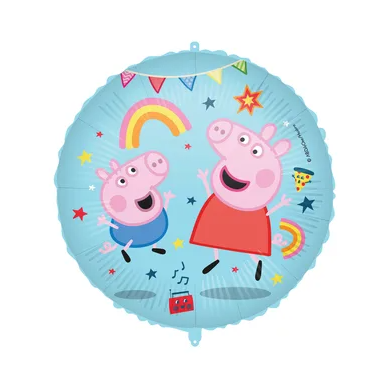 Foil Round Peppa & George Party Balloon | 18"