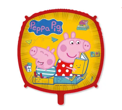 Foil Round Peppa & George Square Balloon | 18"