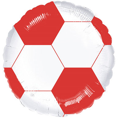 Red and White Football Foil | 18"