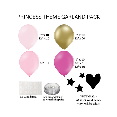 DIY Princess Theme Garland Pack