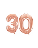 Foil Numbers Metallic Rose Gold Balloons | 34" | U