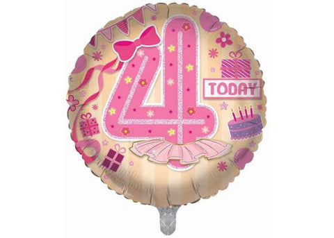 Ballerina Age 4 Foil Balloon | 18"