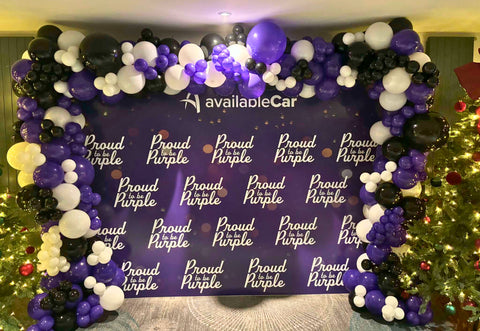 Organic Garland - Purple, Black & White