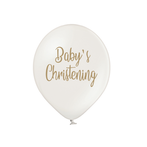 Latex Preprinted Baby's Christening Balloons | 12" | 10 Pack