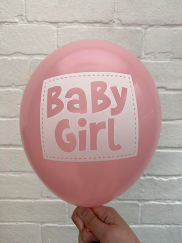 Latex Preprinted Baby Girl Patchwork Balloons | 12"| 10 Pack