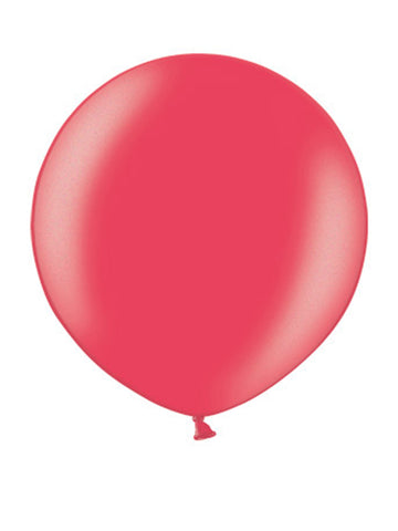 Latex Metallic Red Balloons | 3ft