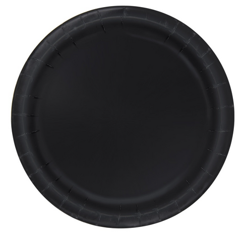 Black 9" Plates | Pack of 8