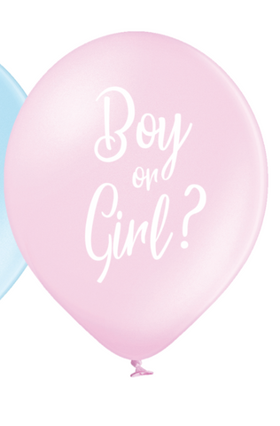 Latex Preprinted Pink Boy or Girl? Balloons | 12" | 10 Pack