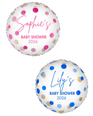 Personalised Baby Shower Foil | 18" | Multiple Colours Available