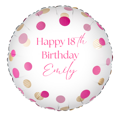 Personalised Happy Birthday Foil | 18" | Multiple Colours Available
