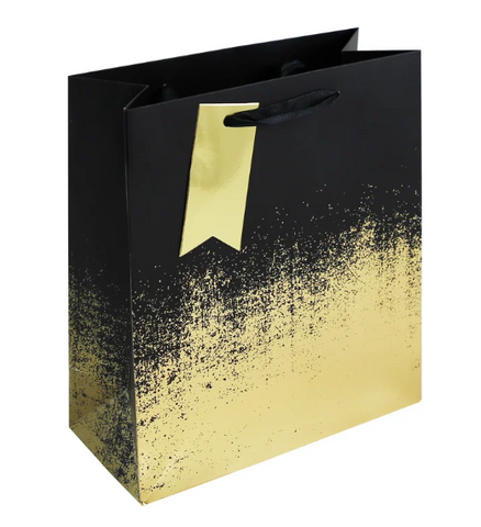 Black & Gold Gift Bag | Medium | Collection Only