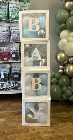 Blue, White & Silver Baby Boxes
