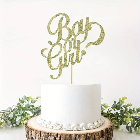 Boy or Girl Gold Cake Topper