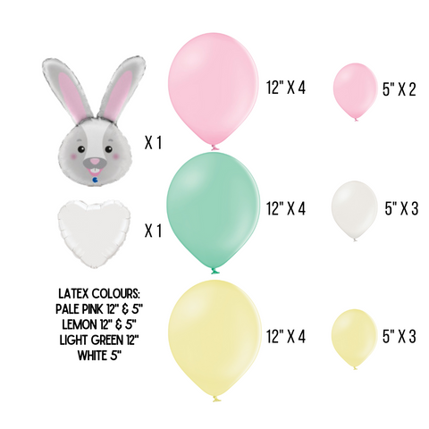 DIY Bunny Theme Balloon Number Stack