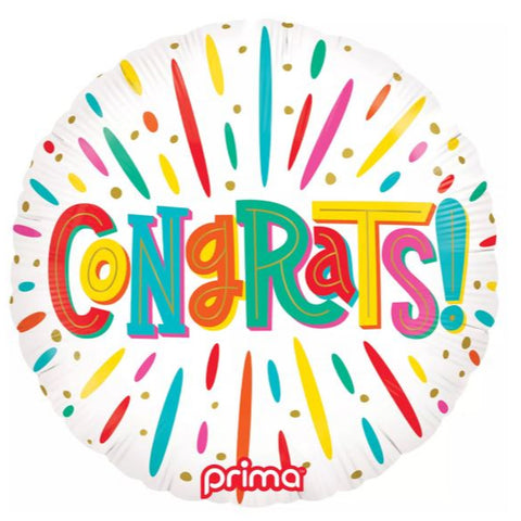 Colourful Congrats Foil Balloon | 18"