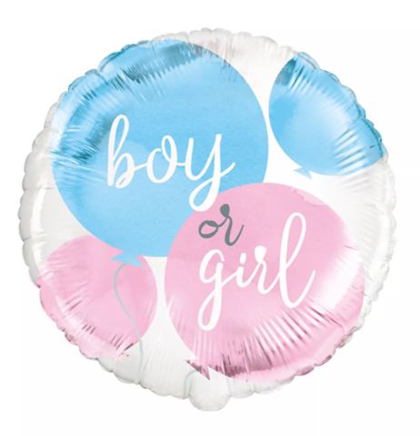 Boy or Girl Balloons Foil Balloon | 18"