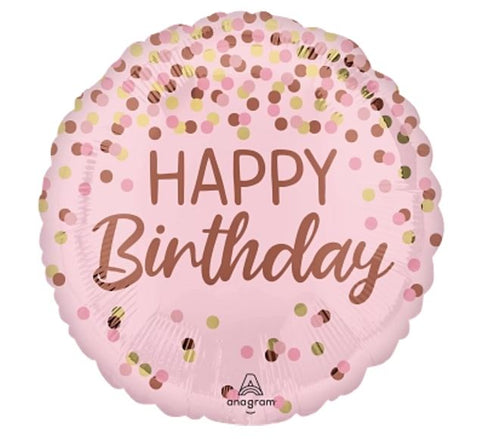 18" Pretty Pink Birthday Foil Balloon | S40