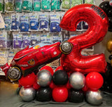 Racing Cars Themed Horizontal Number Stack