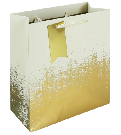 Cream & Gold Gift Bag | Medium | Collection Only