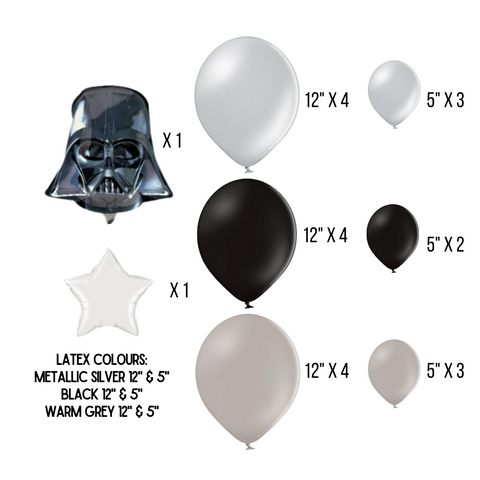 DIY Darth Vader Theme Balloon Number Stack
