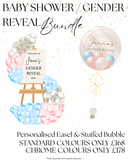 Easel & Stuffed Bubble Baby Shower/Gender Reveal Bundle