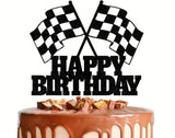 F1 Flags Happy Birthday Cake Topper