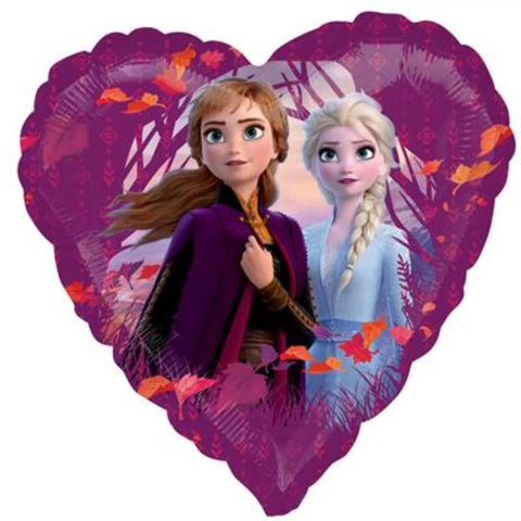 Foil Heart Disney Anna and Elsa Balloon | 18"