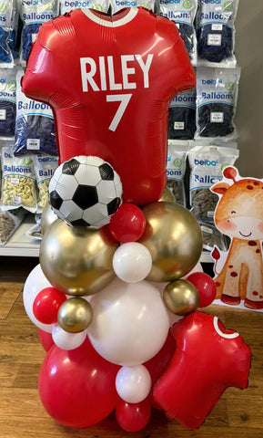 Red & White Football Themed Single Stack