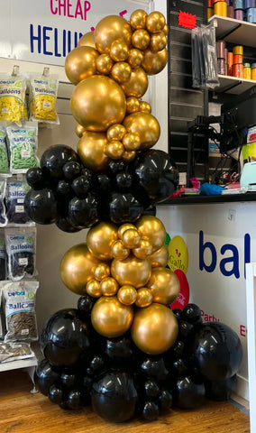 Freestanding Organic Garland | Black & Glossy Rich Gold