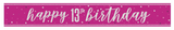 Glitz Dark Pink Various Age Birthday Banner | 9ft