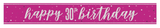 Glitz Dark Pink Various Age Birthday Banner | 9ft