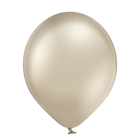 Glossy Chrome Light Almond Latex Balloons | 12"